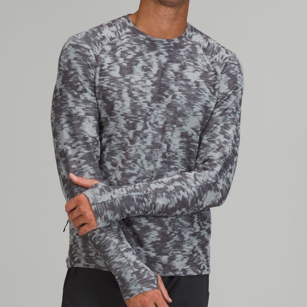 Lululemon Surge Warm Long Sleeve Shirt (Grey, Men's Large)